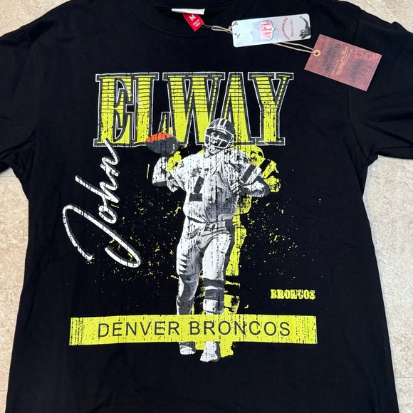 NWT Mitchell & Ness Denver Broncos Neon Pop John Elway T-Shirt Tee Size Medium - Picture 3 of 12